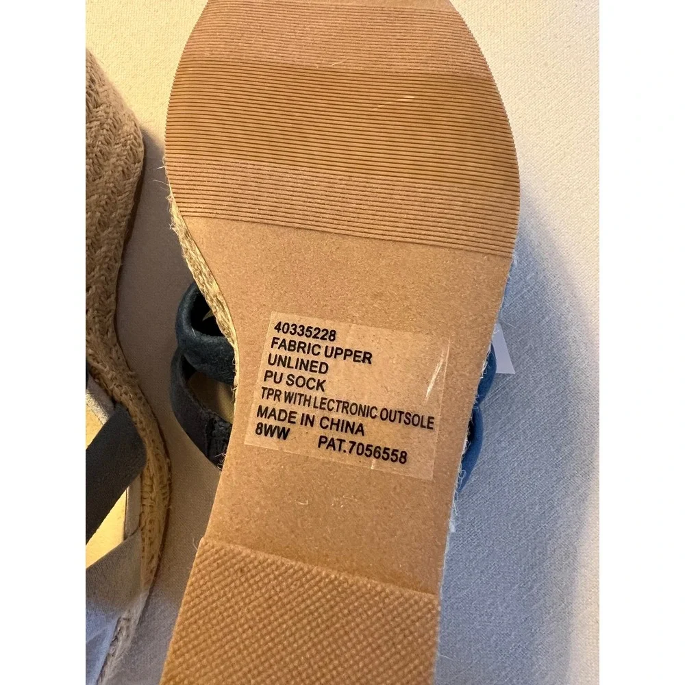 Torrid Blue Ombre Multi Strap Wedge Sandals Espadrille 8WW 40335228